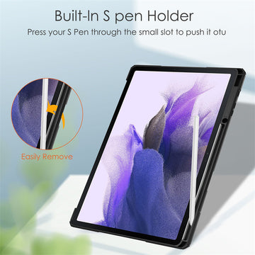 Pen Slot Transparent Flip Notebook Protective Cover